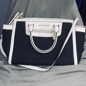 New Michael Kors Black and White Tote Bag